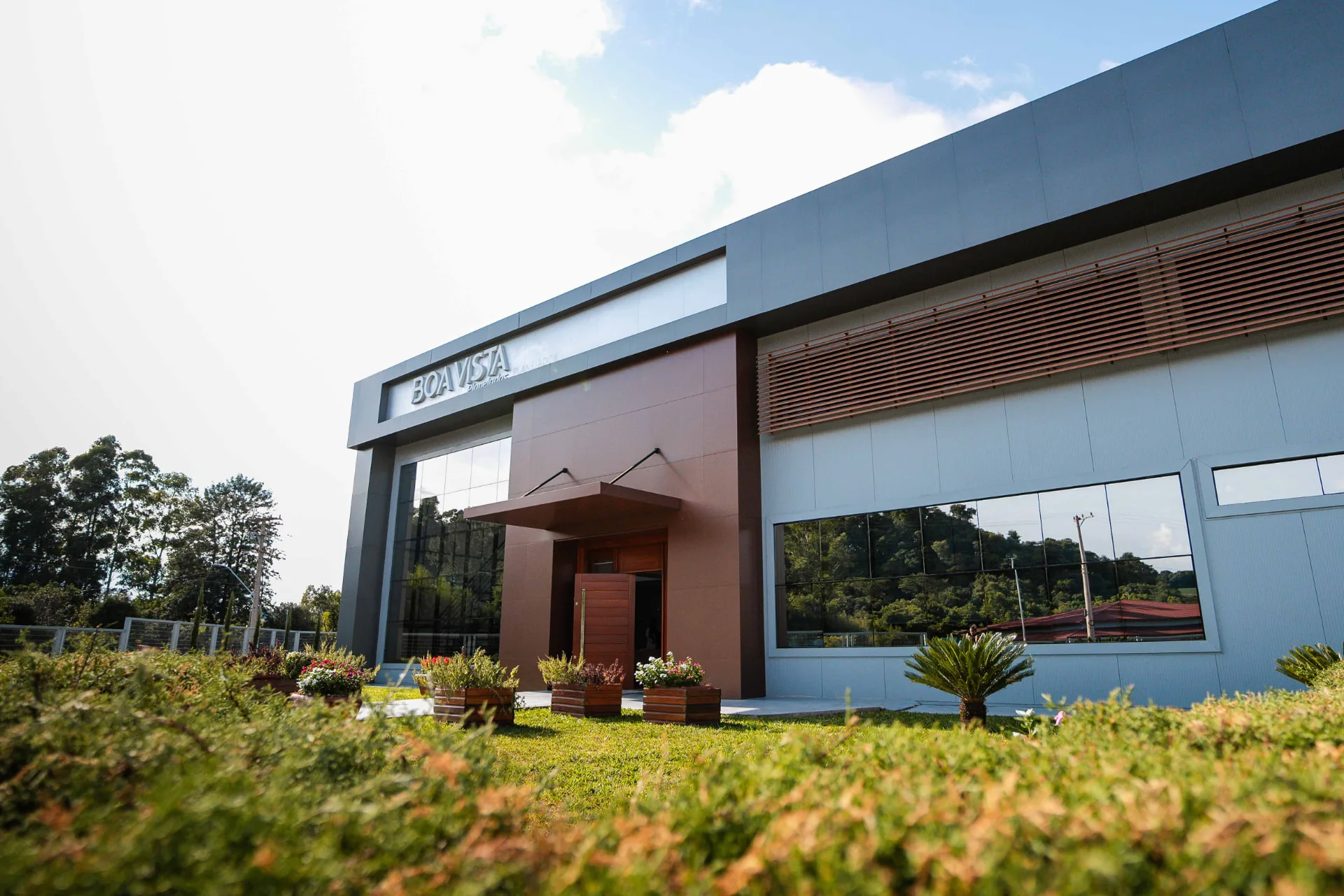 Fachada da fábrica Boa Vista Planejados em Nova Boa Vista, Rio Grande do Sul